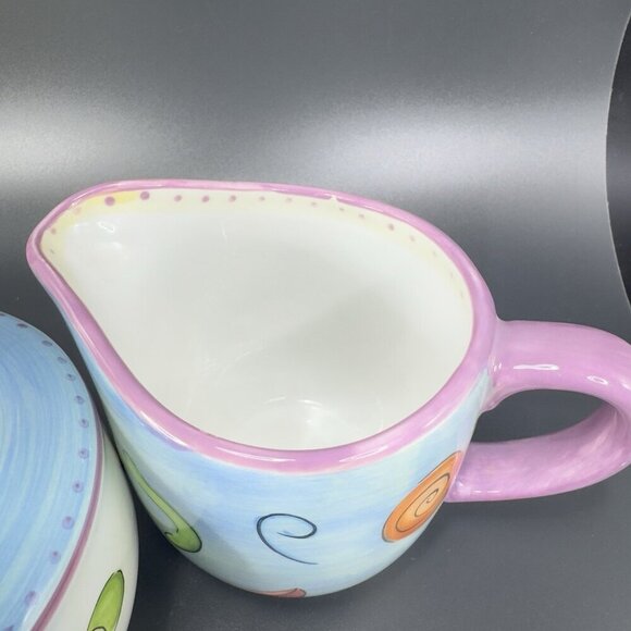 Dansk Ratatouille Creamer And Sugar Bowl Set Ceramic Hand Painted Multicolored - Picture 11 of 16